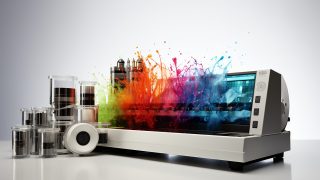 Mass spectrometer against white background